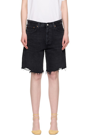 Black Indra Denim Shorts