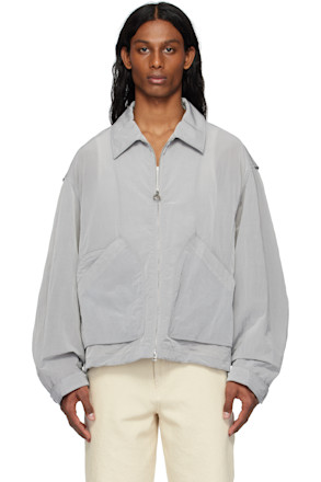 Gray Zipper Light Jacket