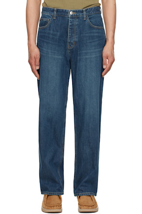 Blue Semi Wide Jeans