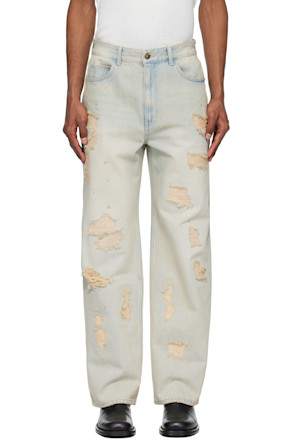Blue Destroyed Jeans