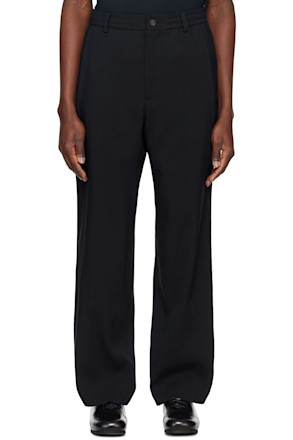 Black Terry Banding Trousers