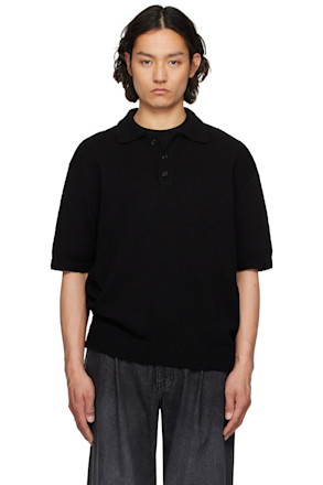 Black Knit Polo