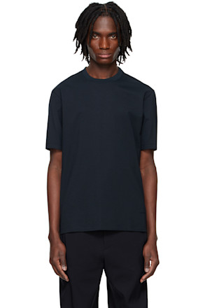 Navy Embroidered Logo T-shirt