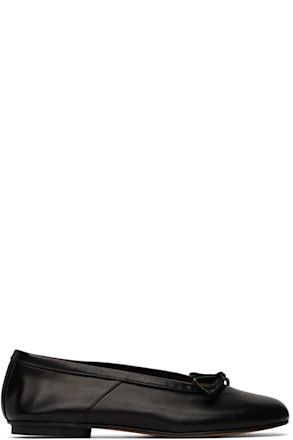 Black Mica Ballerina Flats