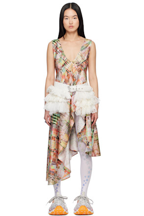 Multicolor Tulip Midi Dress