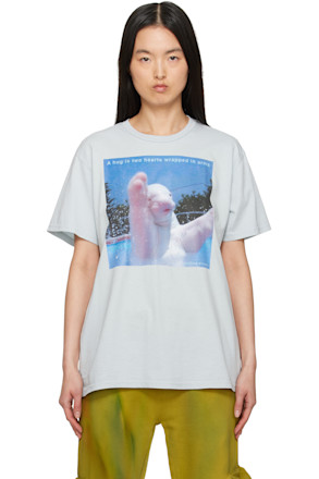 Blue 'A Hug' Graphic T-shirt