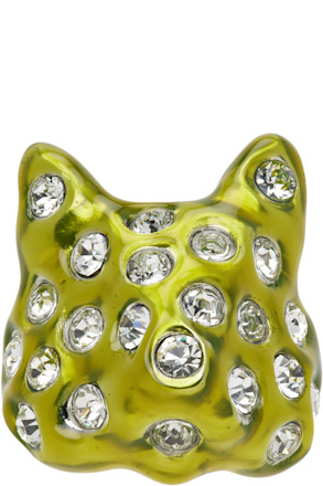 Khaki Puffy Bunny Ring