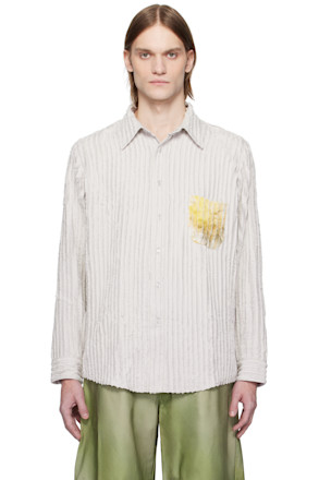 Gray Flower Drip Convention Shirt