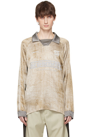 Gray Piraeus Truck Tarp Silk Football Polo