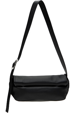 Black Rollup Small Square Belt Bag