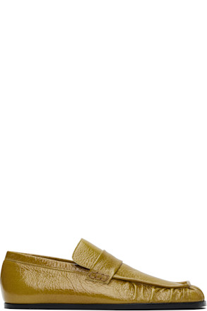 Yellow Patent Leather Loafers
