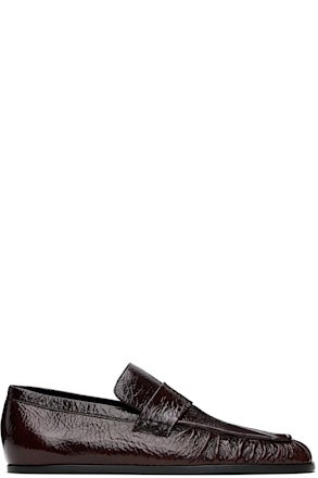 Burgundy Patent Leather Loafers