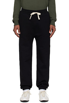 Black Embroidered Logo Sweatpants