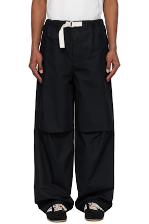 Navy Belted Trousers