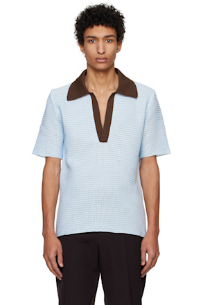 Blue Cotton Polo