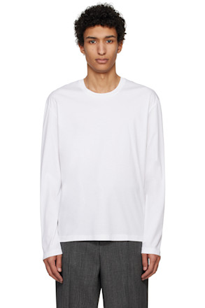 White Logo Flag Long Sleeve T-shirt