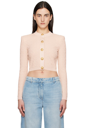 Beige PB Labyrinth Knit Cardigan