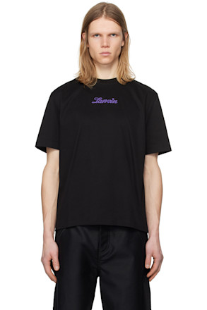 Black Bouclette Script Logo T-Shirt