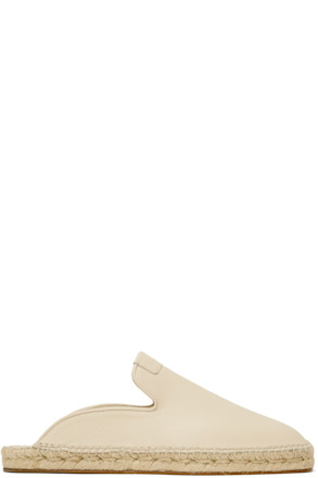 Beige Dorma Leather Espadrille Loafers