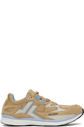 Beige & Blue Meteor Runner Sneakers