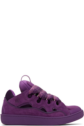 Purple Curb Leather Sneakers