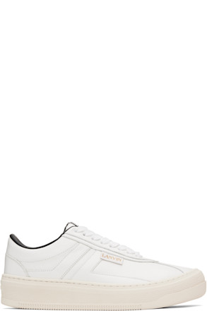 White 'Lanvin' Cash Leather Sneakers