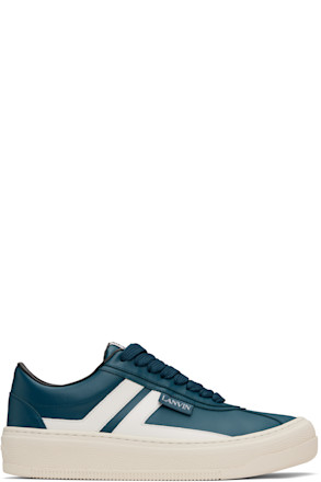 Blue 'Lanvin' Cash Leather Sneakers