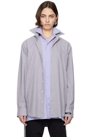 Gray & Blue Double Layer Shirt