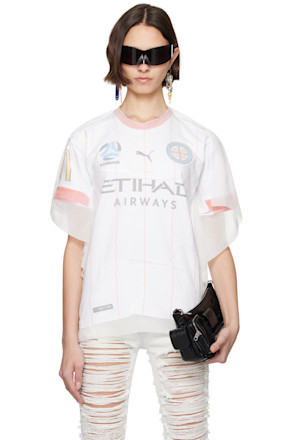 White Fused Football Tricot T-shirt
