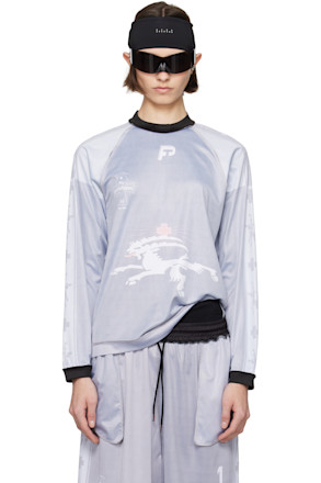 Gray Insideout Football Long Sleeve T-shirt