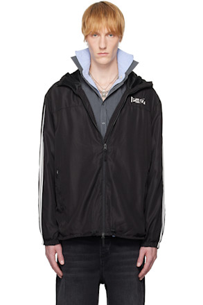 Black Backless Tracksuit Jacket