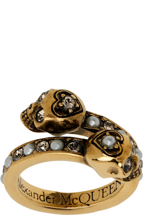 Gold Wrap-Around Skull Ring