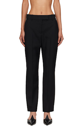 Black Kickback Trousers