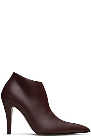 Burgundy Birdee Slashed Pump Boots