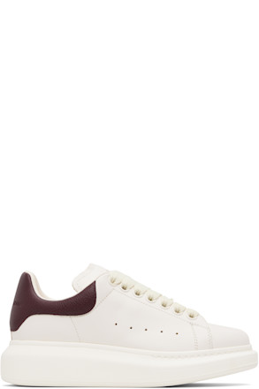 Off-White & Burgundy Oversized Sneakers
