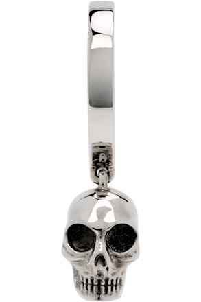 Skull Hoop Single Earring