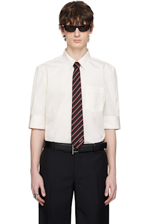 Off-White Cotton Poplin Deep Cuff Shirt