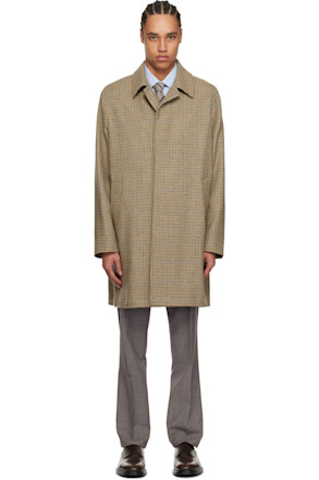 Beige Casual Fit Coat