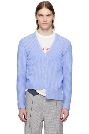Blue Cozy Asymmetric Cardigan