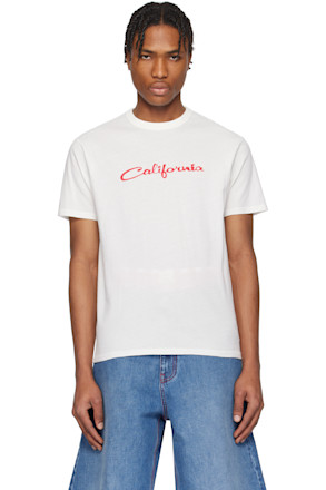 White 'California' Signature T-shirt