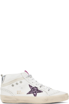 White Mid Star Sneakers