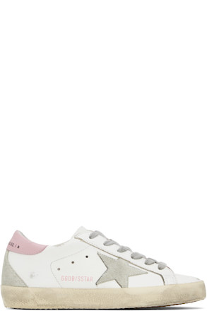 White & Gray Super-Star Sneakers
