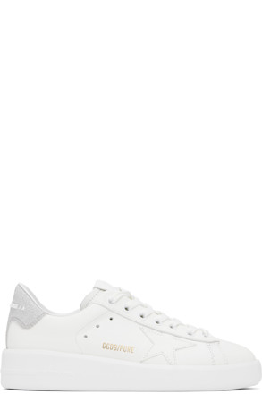 White & Silver Purestar Sneakers