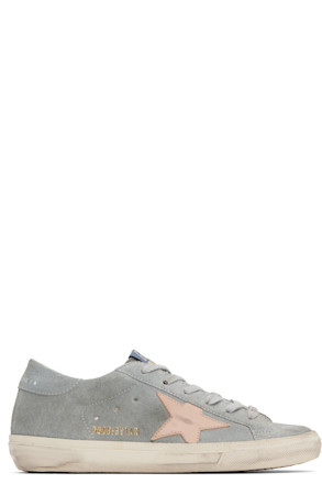Gray & Pink Super Star Double Foxing Sneakers