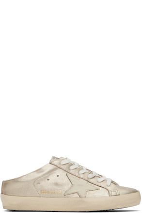 Gold Super-Star Sabot Sneakers
