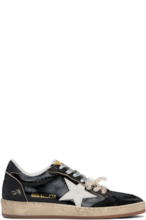 Black Ball Star Destroyed Toe Sneakers
