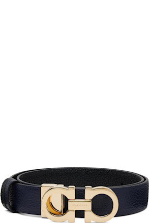 White & Black Mediterraneo Reversible Belt