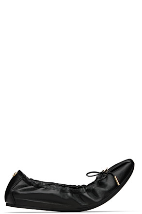 Black Elasticated Ballerina Flats