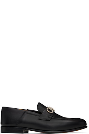Black Gancini Ornament Mule Loafers