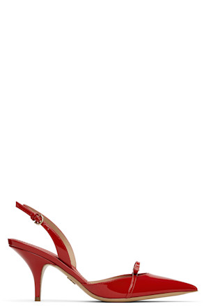 Red Gylla Mini Bow Pump Heels